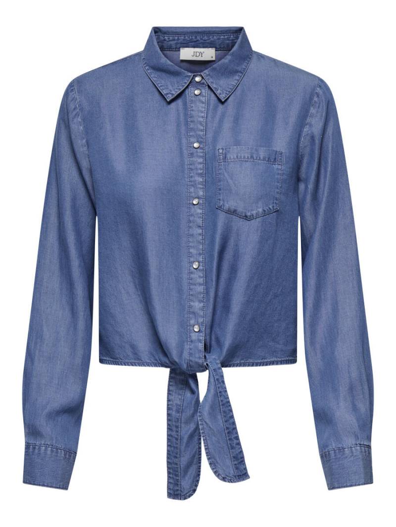 JDY - Bluse mit Knoten-Detail blau - Gr. - 36 von JDY