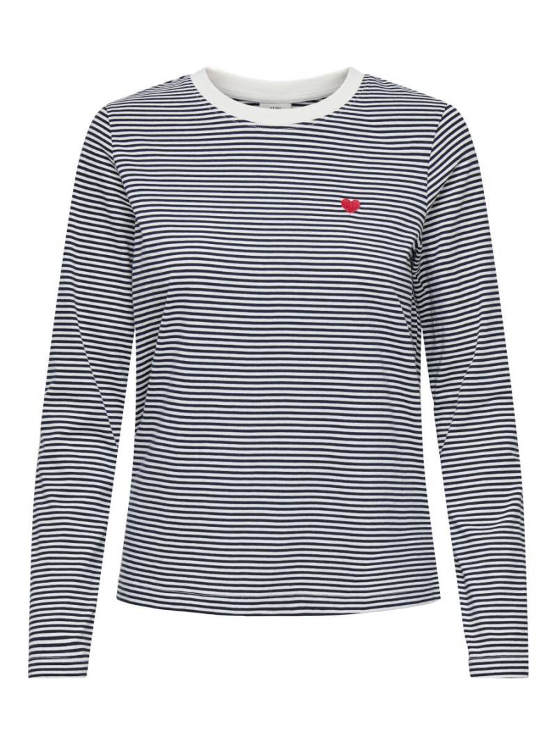 JDY - Gestreifter Pullover - Pisa weiß - Gr. - S von JDY