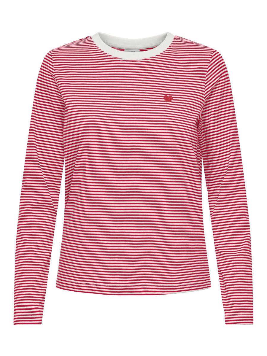 JDY - Gestreifter Pullover - Pisa weiß - Gr. - S von JDY