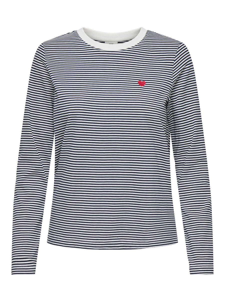 JDY - Gestreifter Pullover - Pisa weiß - Gr. - XS von JDY