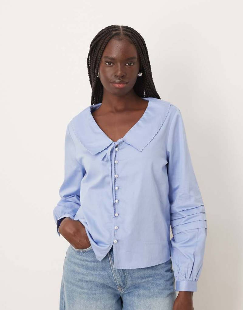 JDY - Hemdbluse in Hellblau mit Kragendetails von JDY