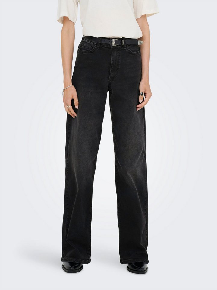 JDY High-waist-Jeans JDYFELINA-FINA HW WIDE BLK JEANSDNM NOOS von JDY