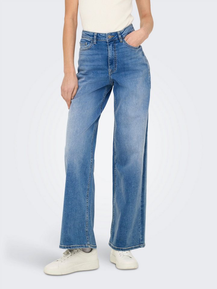 JDY High-waist-Jeans JDYFELINA-FINA HW WIDE MED BLUE DNM NOOS von JDY