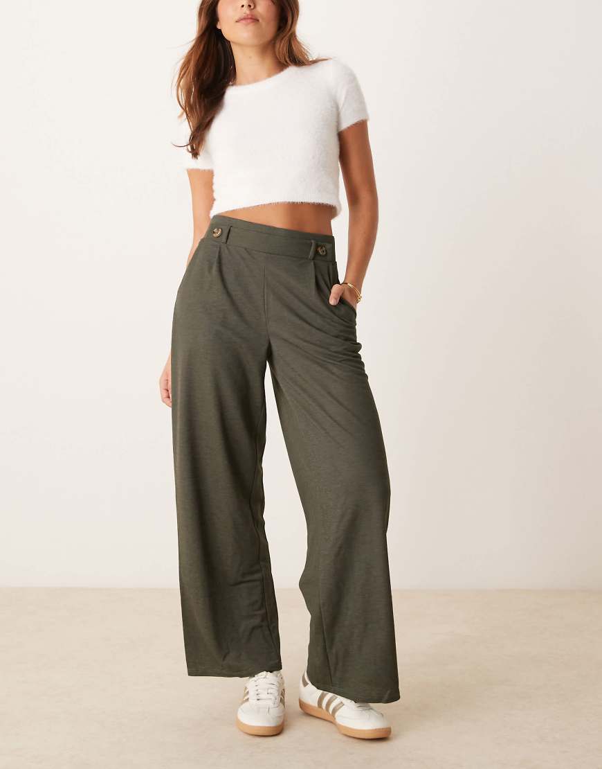 JDY - Hose in Grau mit hohem Bund und weitem Bein von JDY