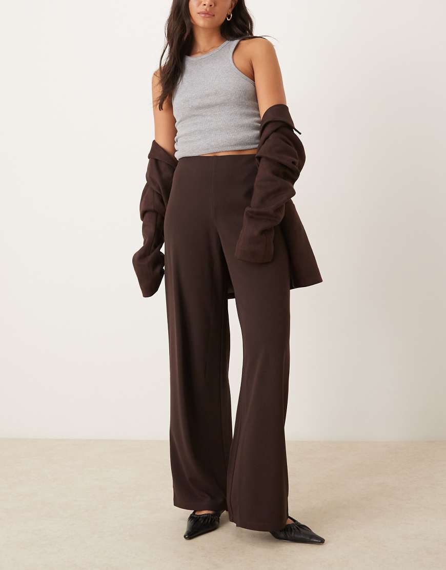JDY - Hose in Schokobraun mit weitem Bein-Brown von JDY