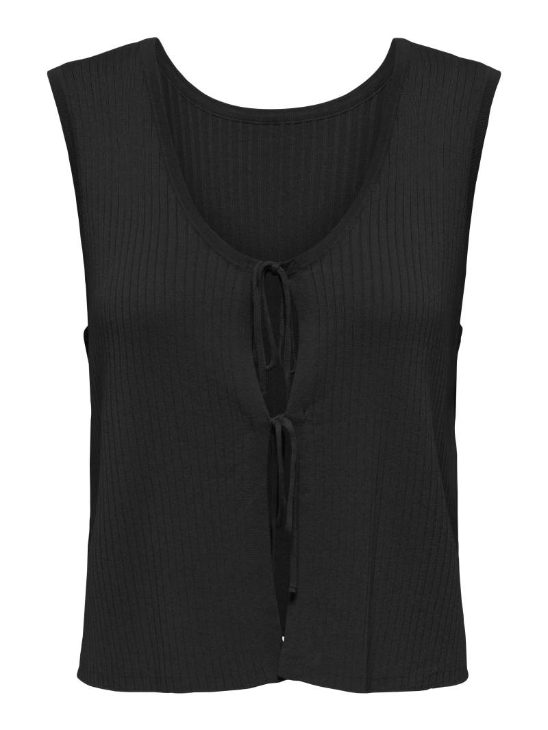 JDY - JDYALEXANDRA S/L REVERSIBLE TIE TOP KNT black - Gr. - S von JDY