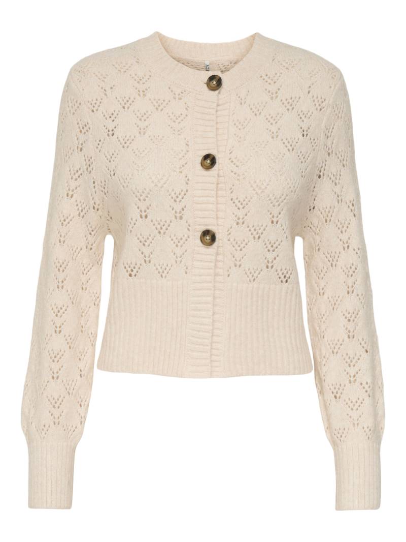 JDY - JDYAMANDA LIFE L/S O-NECK REV. CARDI KNT whitecap gray - Gr. - L von JDY