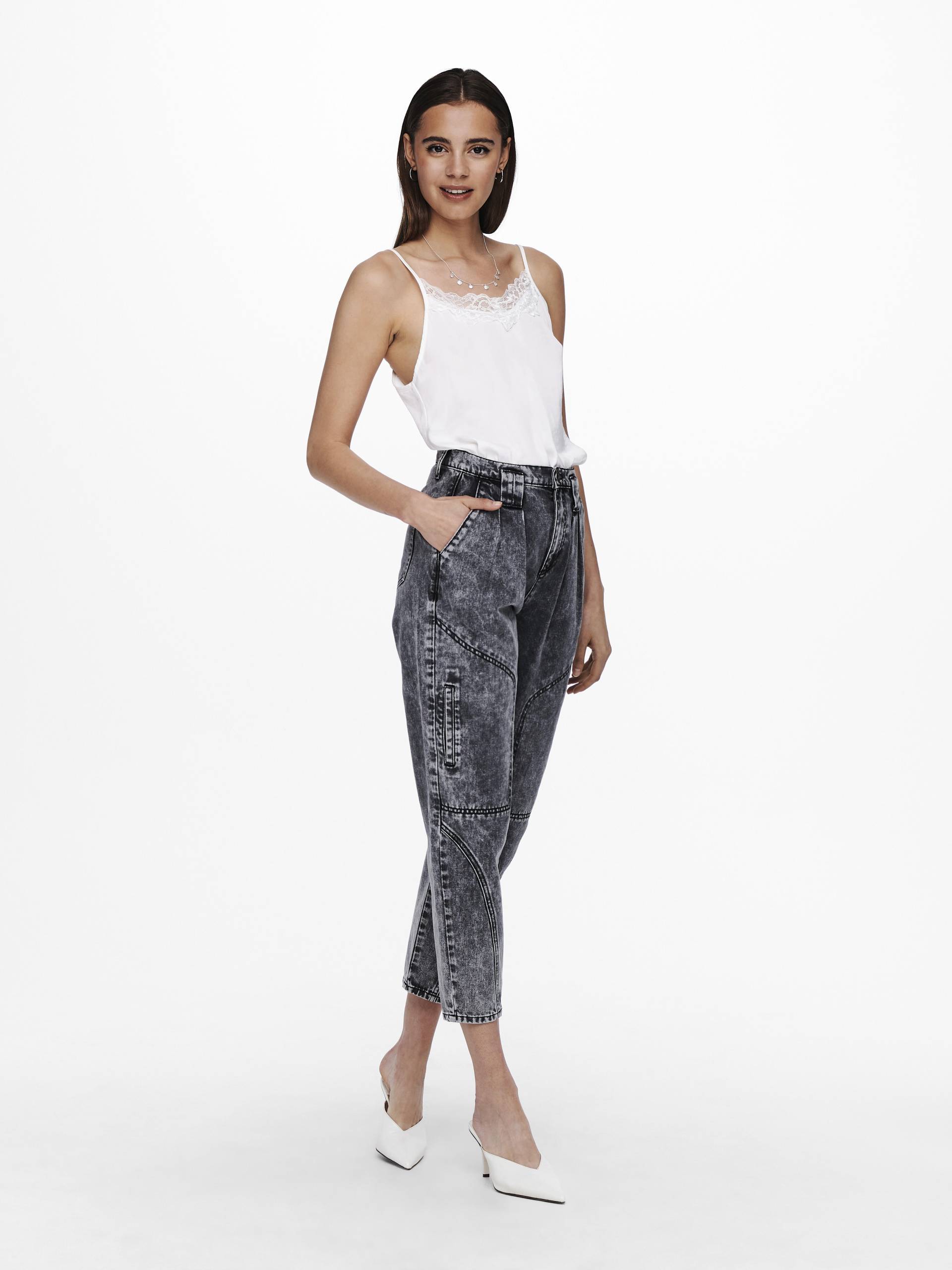 JDY - JDYAPPA NEW LACE SINGLET WVN NOOS cloud dancer - Gr. - 38 von JDY