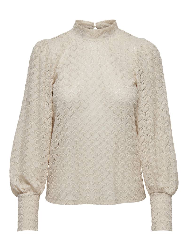 JDY - JDYAVERY L/S LACE TOP JRS NOOS sandshell - Gr. - L von JDY