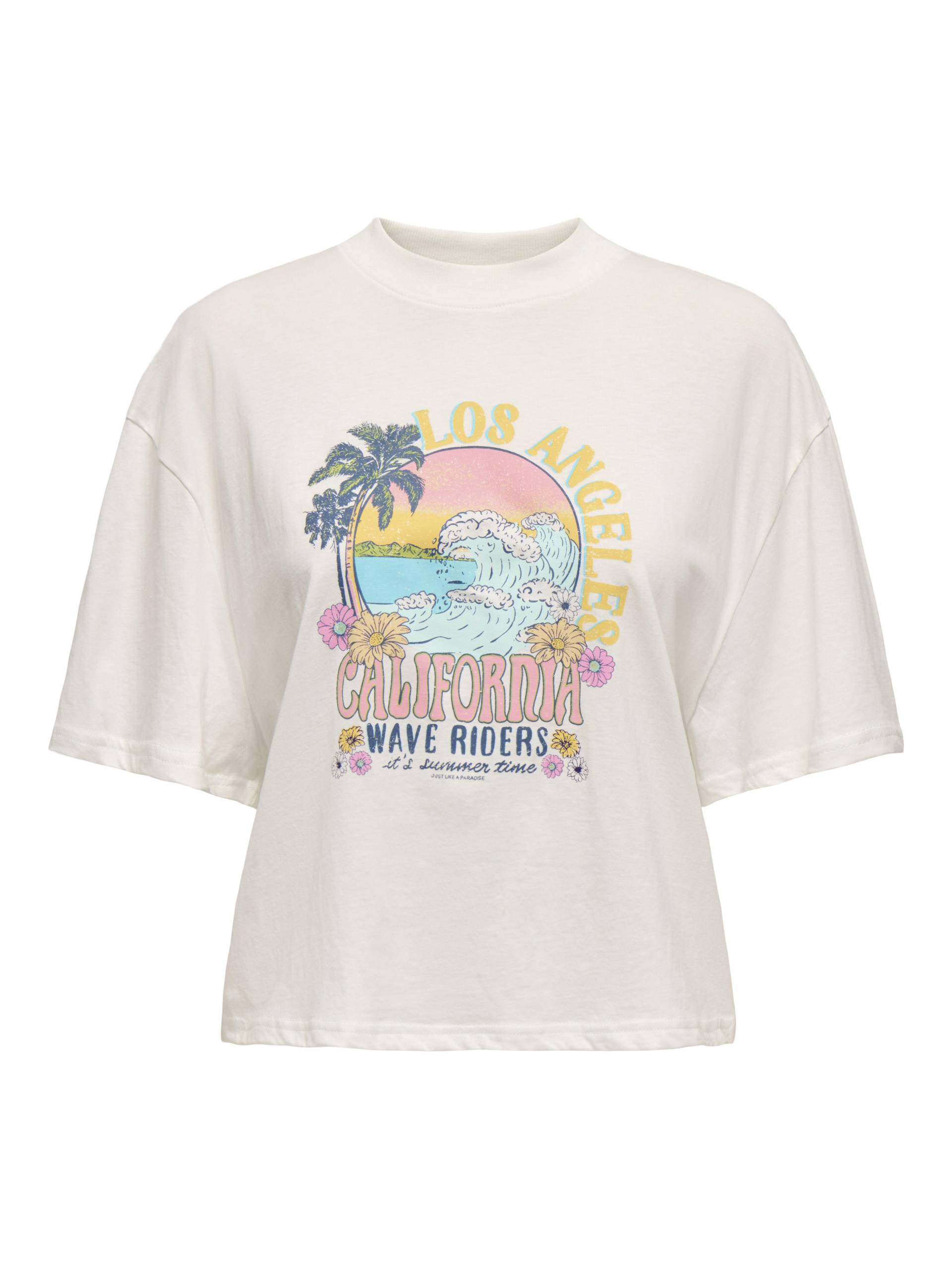 JDY - JDYBENA S/S LOOSE FIT PRINT TOP JRS cloud dancer - Gr. - L von JDY