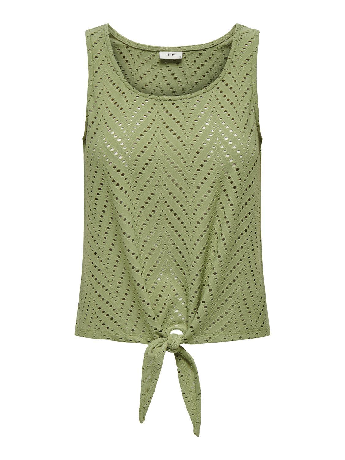JDY - JDYCARLA CATHINKA S/L KNOT TOP JRS sage - Gr. - L von JDY