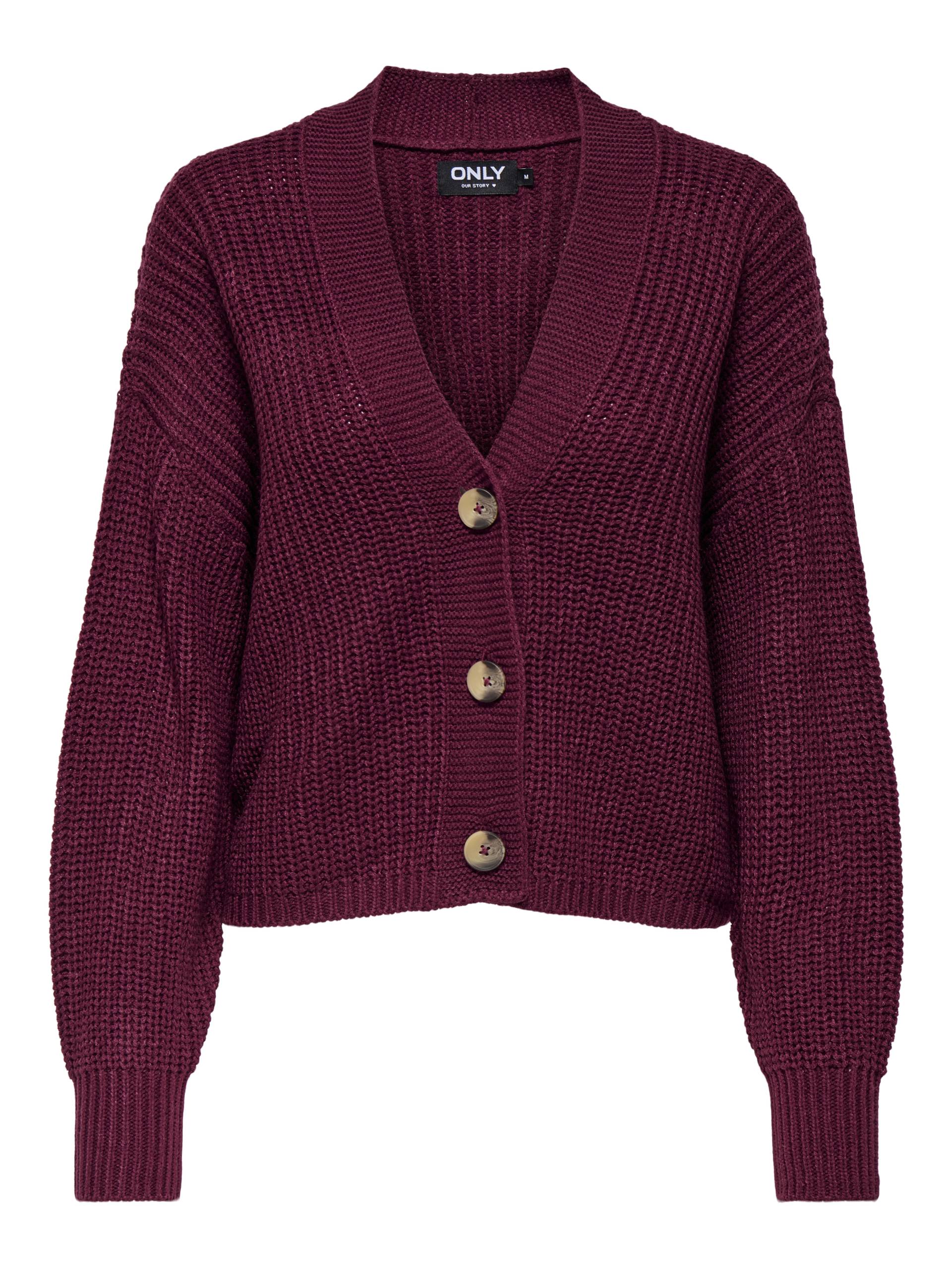 ONLY - ONLCAROL NICE L/S CARDIGAN KNT NOOS cabernet - Gr. - L von ONLY