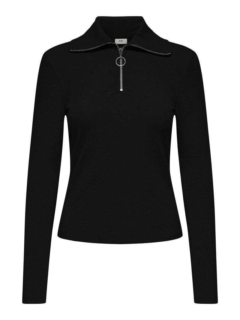 JDY - JDYEFFI L/S HALF ZIP TOP JRS black - Gr. - M von JDY