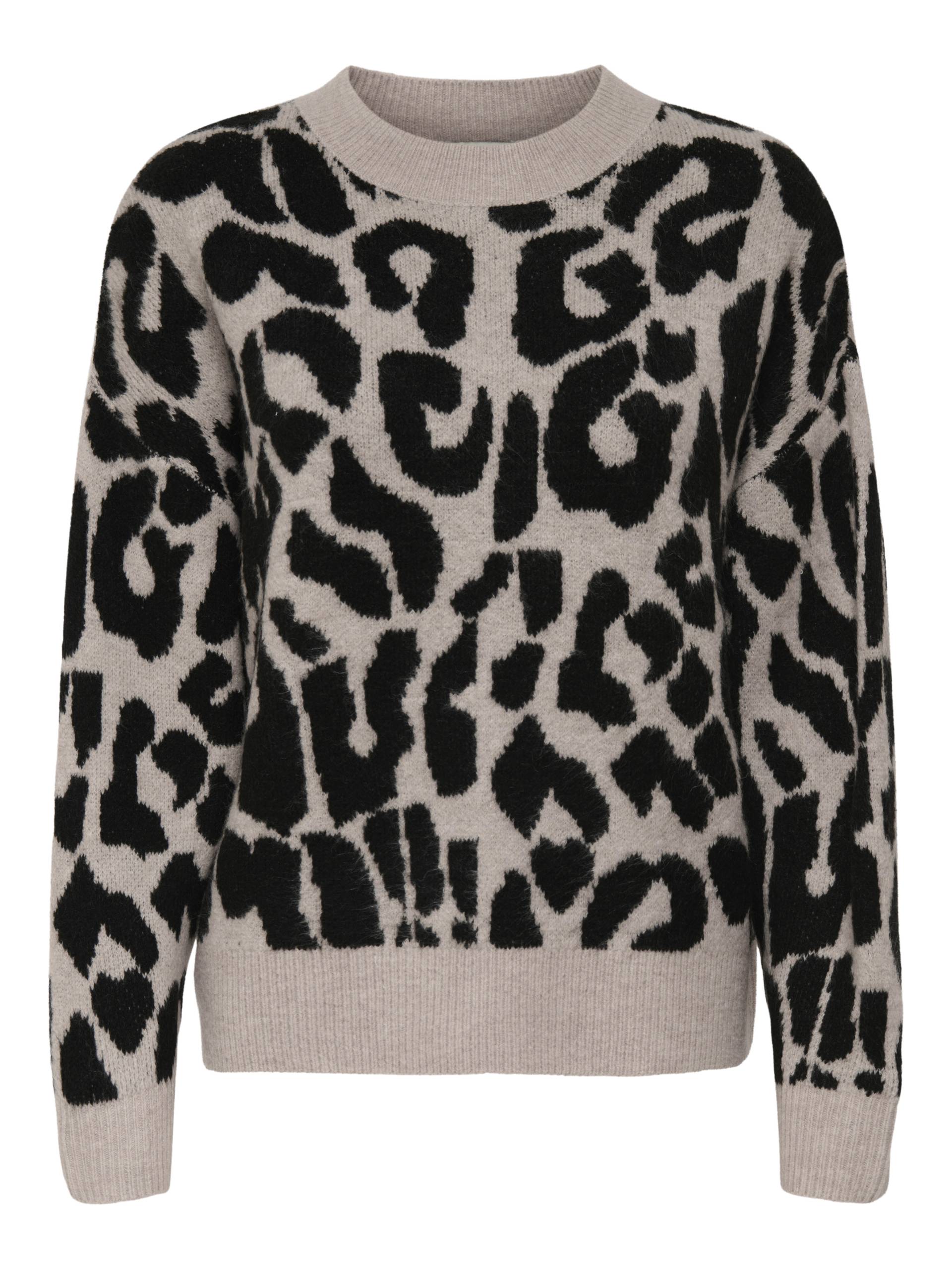 JDY - JDYELANOR LEO L/S ON PULLOVER KNT beige - Gr. - L von JDY