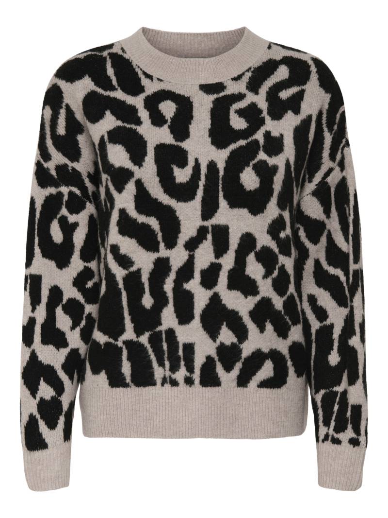 JDY - JDYELANOR LEO L/S ON PULLOVER KNT beige - Gr. - L von JDY