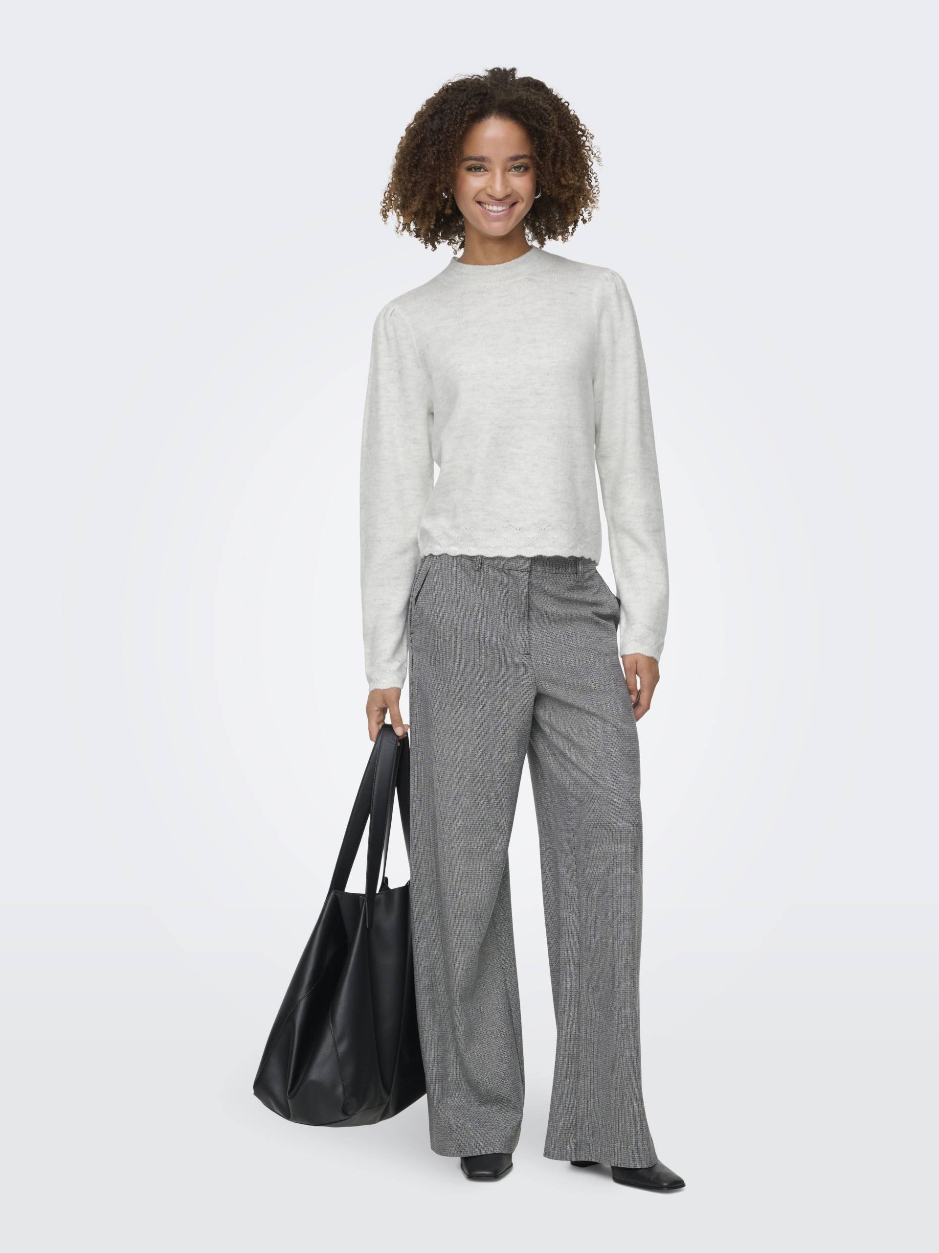 JDY - JDYELANORA L/S O-NECK PULLOVER KNT cloud dancer - Gr. - M von JDY