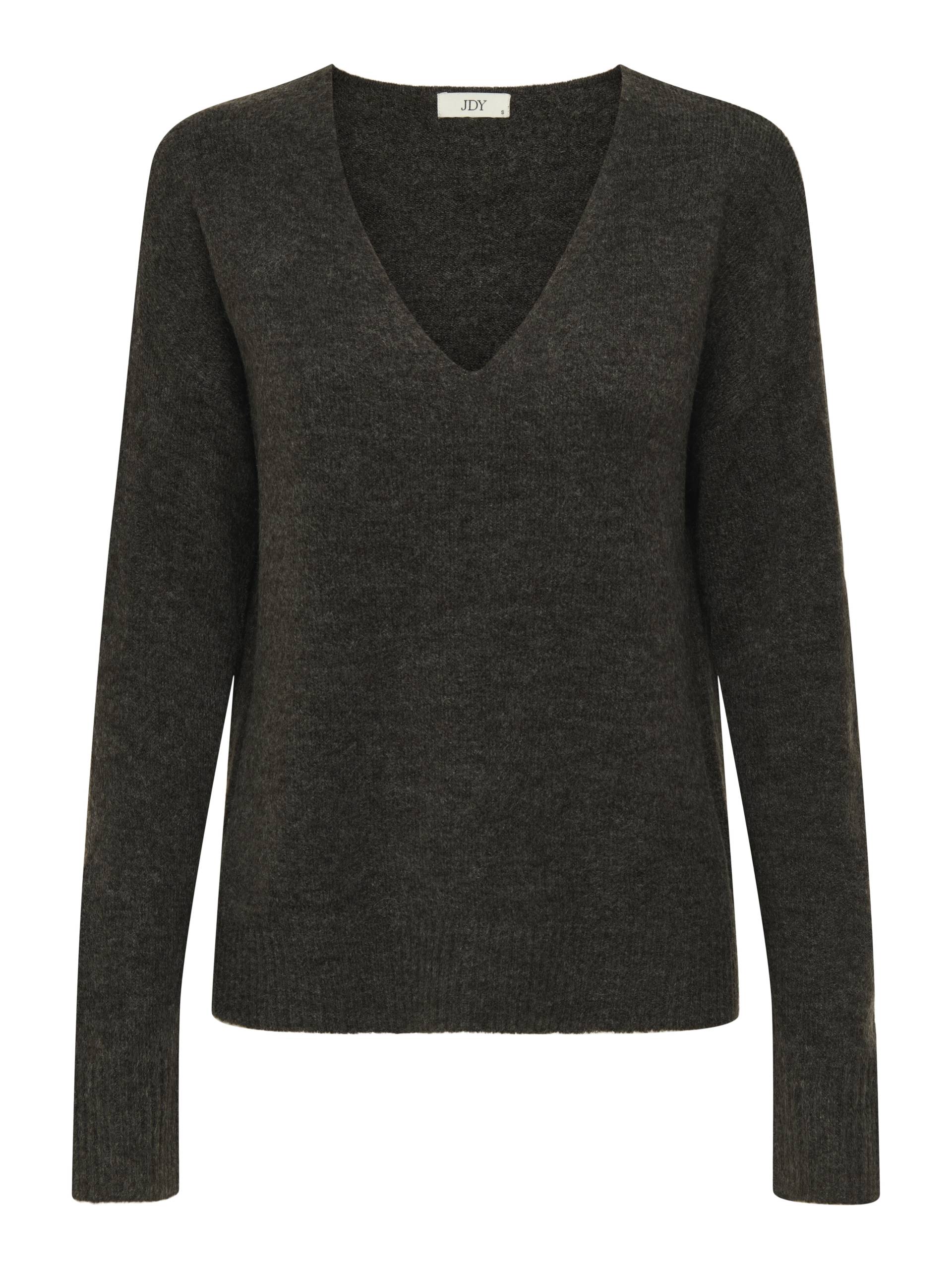 JDY - JDYELANORA L/S V-NECK PULLO. KNT NOOS chocolate torte - Gr. - S von JDY
