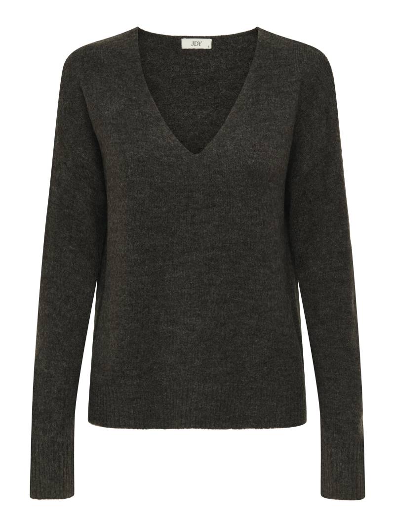 JDY - JDYELANORA L/S V-NECK PULLO. KNT NOOS chocolate torte - Gr. - S von JDY