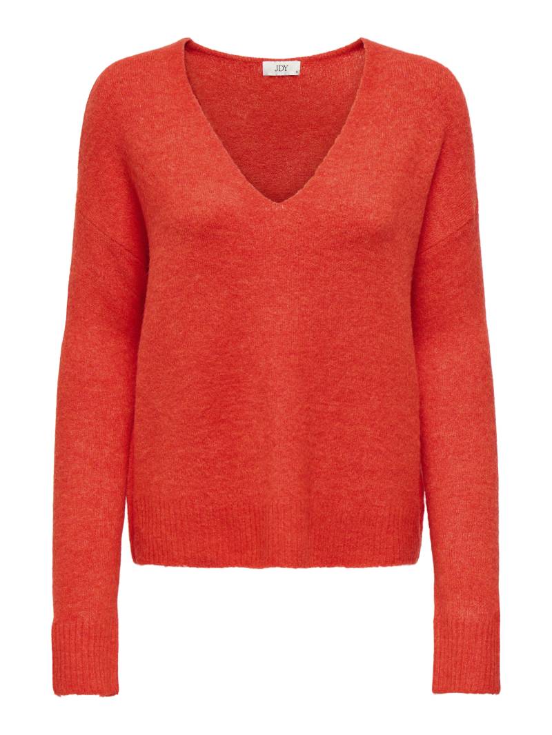 JDY - JDYELANORA L/S V-NECK PULLO. KNT NOOS orange.com - Gr. - S von JDY