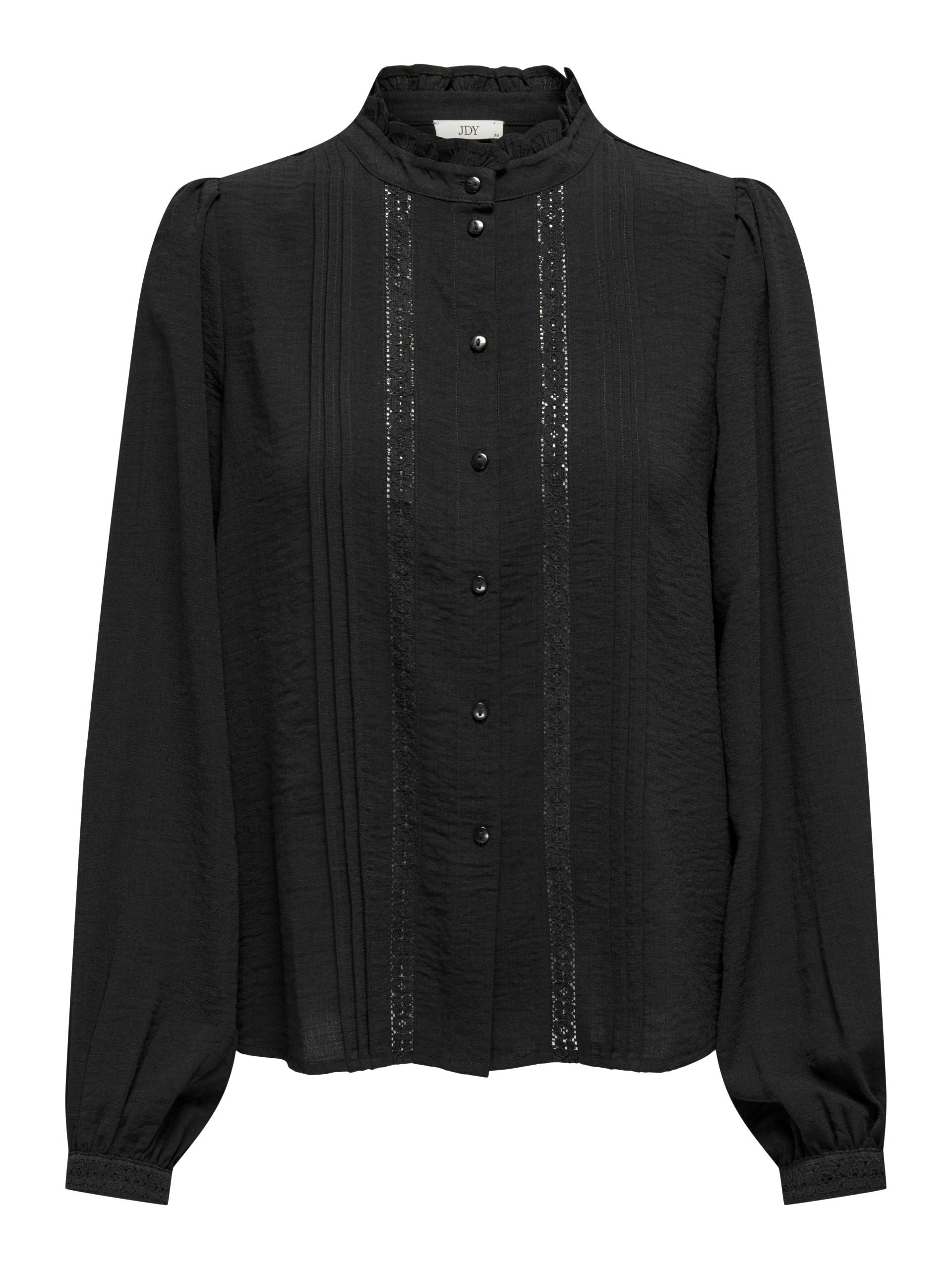 JDY - JDYELLIS LIFE L/S LACE SHIRT WVN NOOS black - Gr. - 42 von JDY
