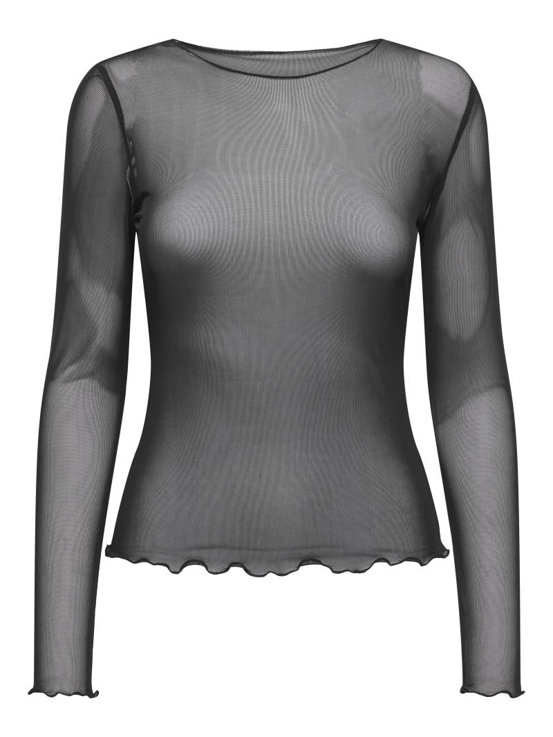 JDY - JDYELSA NEW L/S O NECK TOP JRS NOOS black - Gr. - XL von JDY