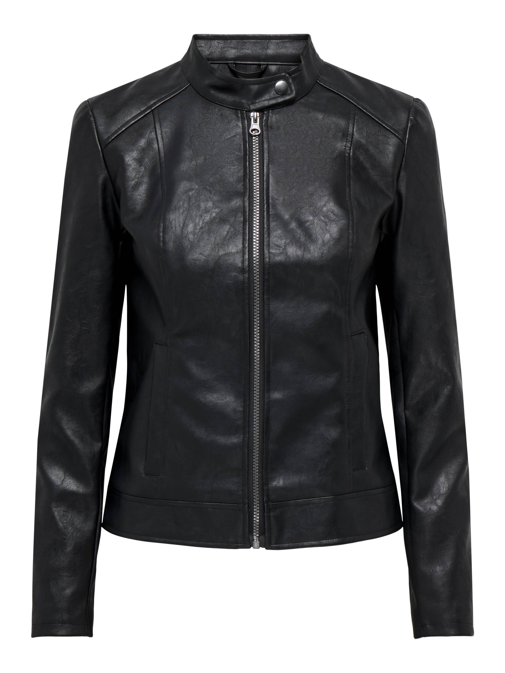 JDY - JDYEMILY FAUX LEATHER JACKET OTW NOOS black - Gr. - 38 von JDY