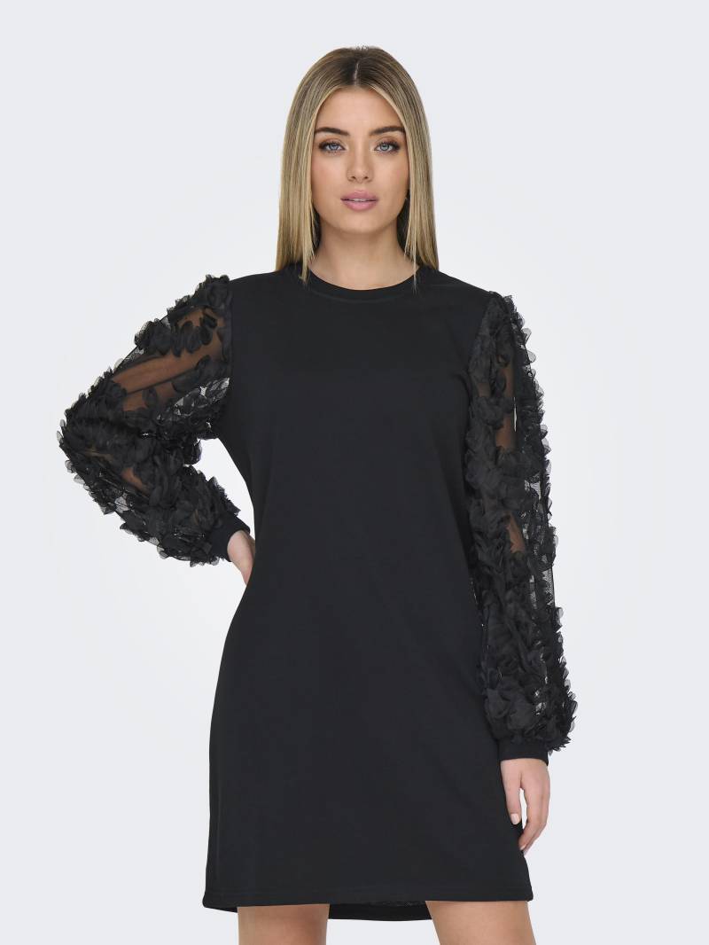 JDY - JDYFAIRVIEW LIFE L/S SWEAT DRESS JRS black - Gr. - XL von JDY