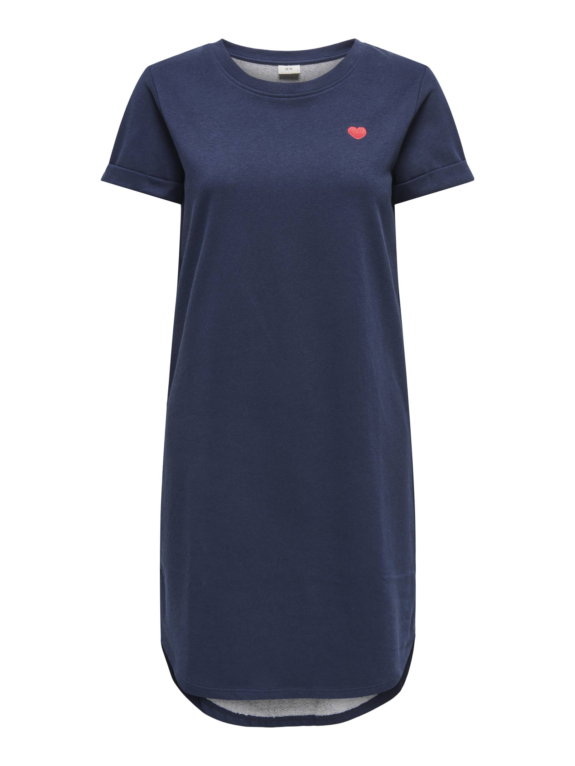 JDY - JDYIVY NEW S/S AOP SWEAT DRESS JRS ATK black iris - Gr. - S von JDY