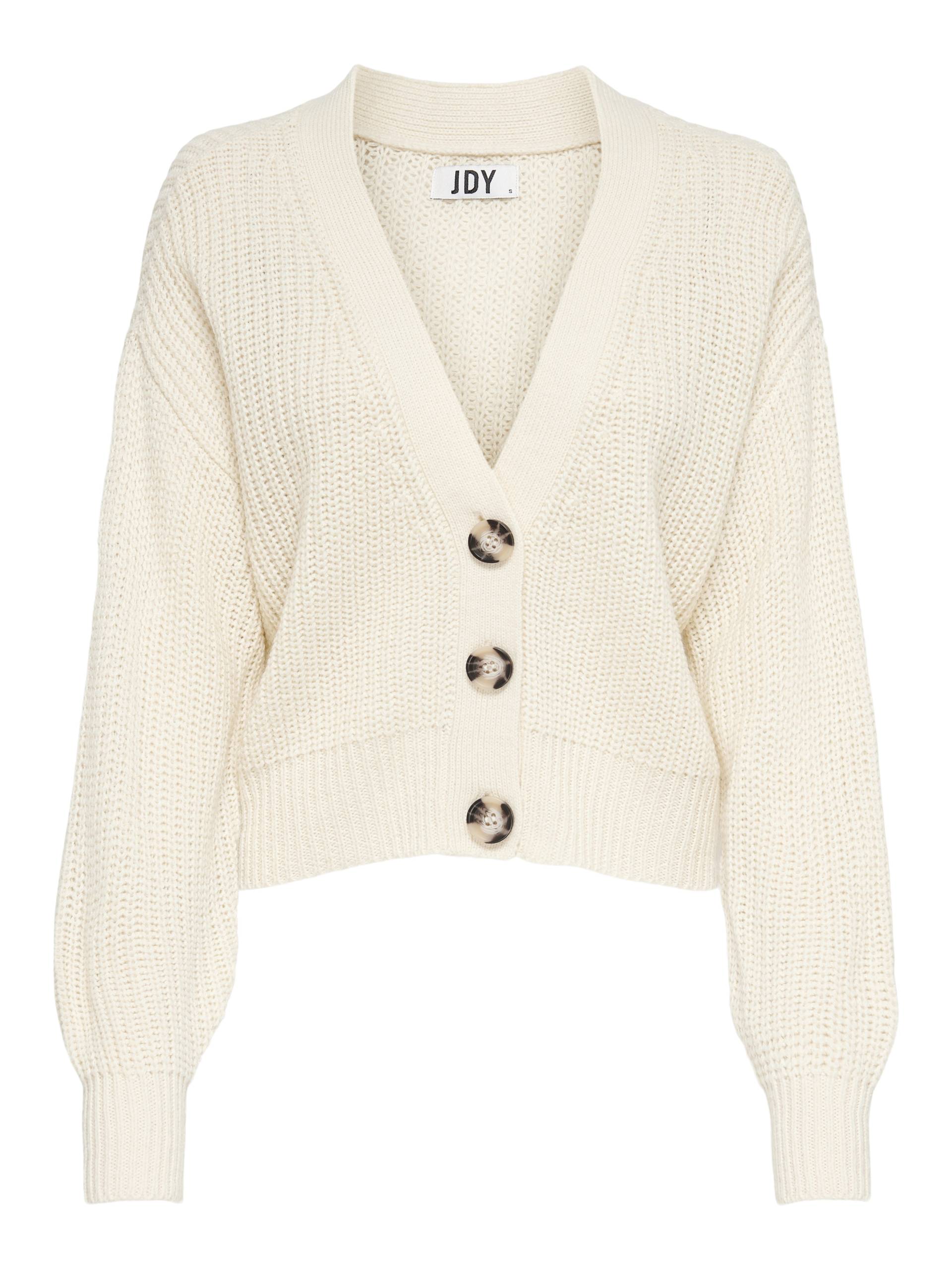 JDY - JDYJUSTY L/S SHORT CARDIGAN KNT NOOS eggnog - Gr. - L von JDY