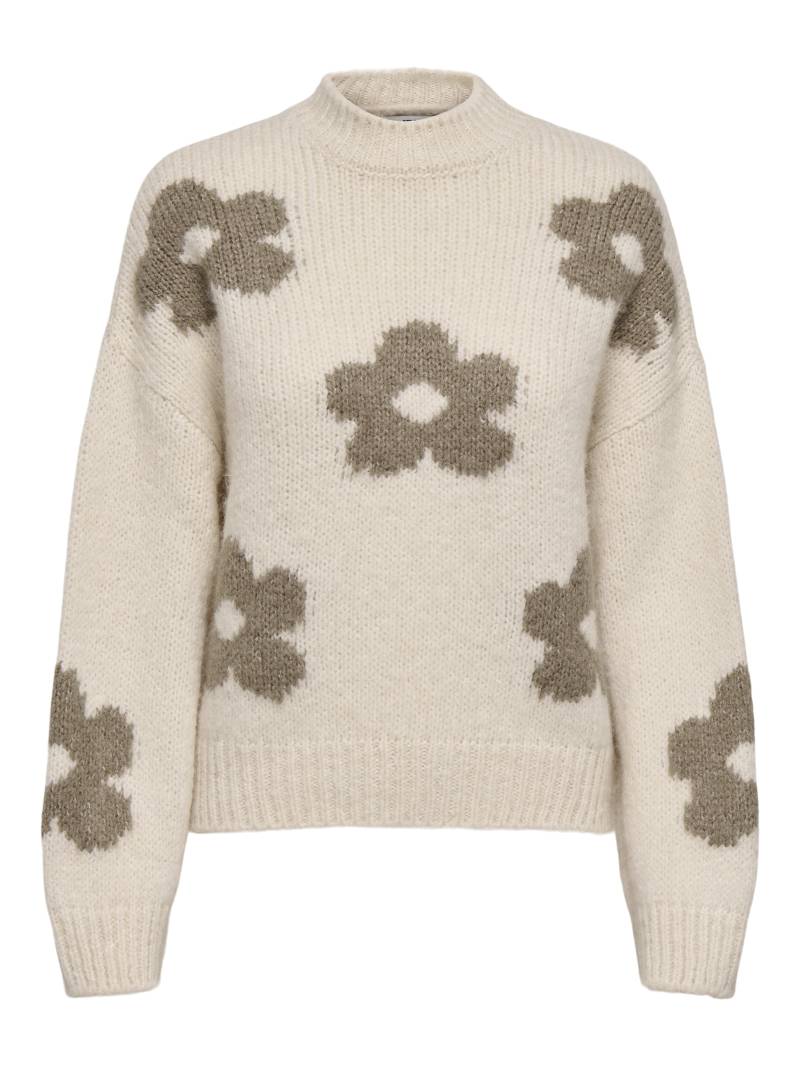 JDY - JDYKILIAN FLOWER L/S PULLOVER KNT ecru - Gr. - M von JDY