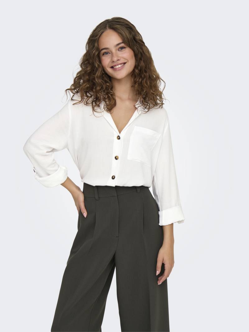 JDY - JDYLAUREL LIFE L/S SHIRT WVN DIA white - Gr. - XL von JDY