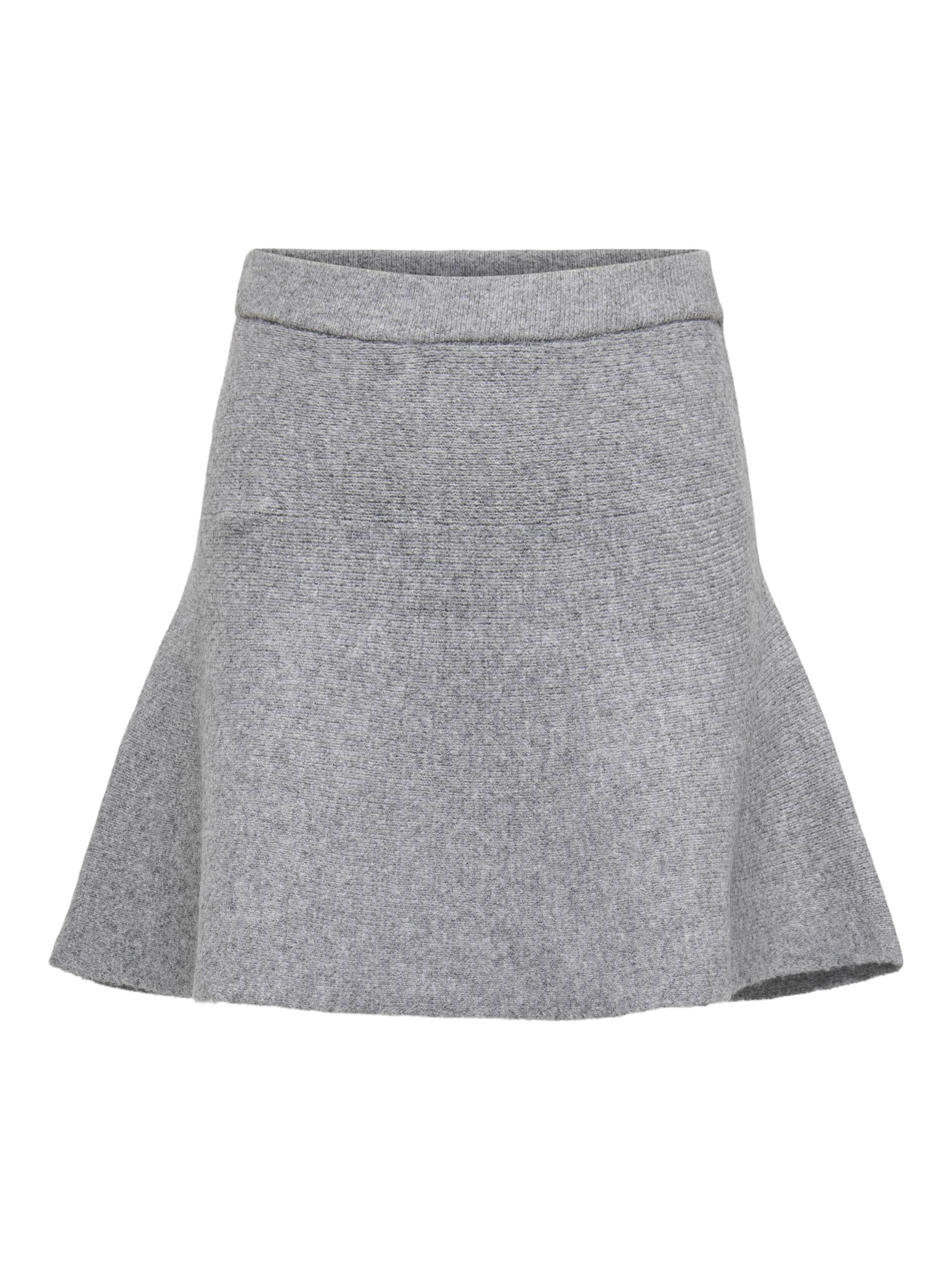 JDY - JDYLEA LIFE SHORT SKIRT KNT medium grey melange - Gr. - M von JDY