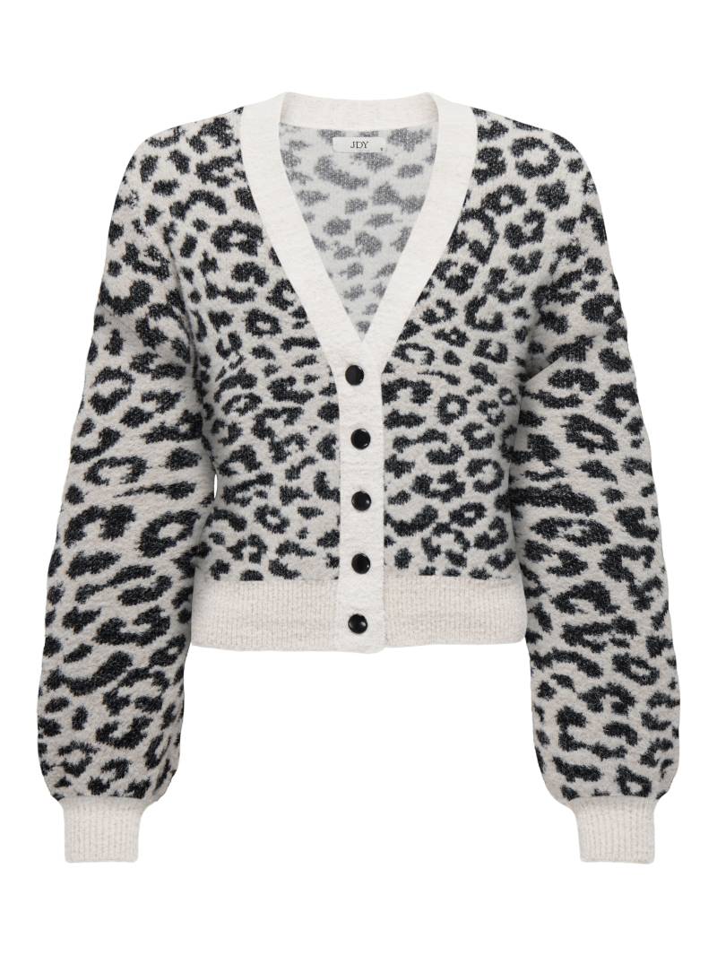 JDY - JDYLORRAINE ANIMAL SHORT CARDIGAN KNT cement - Gr. - L von JDY