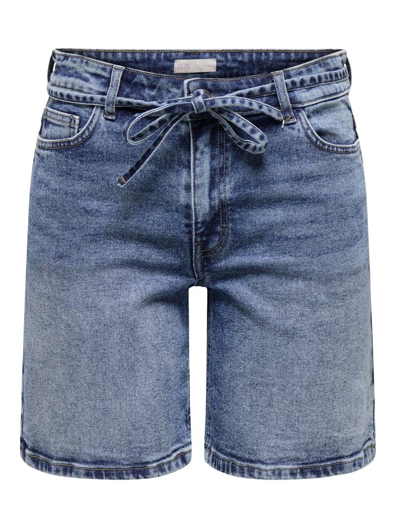 JDY - JDYLULLU TIE MIDWAIST LONG SHORTS DB DNM dark blue denim - Gr. - S von JDY