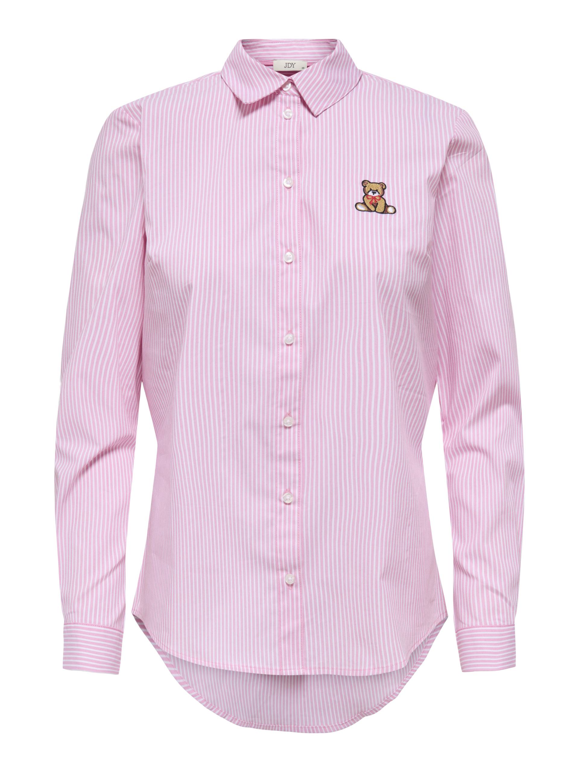 JDY - JDYMIO L/S EMBROIDERY SHIRT WVN NOOS shocking pink - Gr. - 38 von JDY