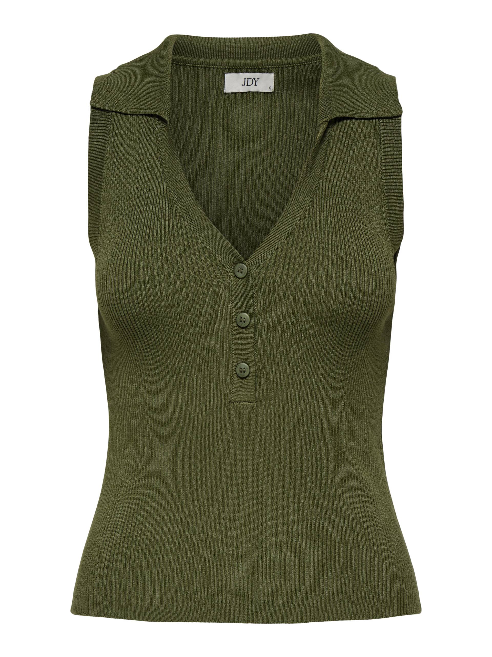 JDY - JDYNANNA S/L COLLAR TOP KNT capulet olive - Gr. - XL von JDY