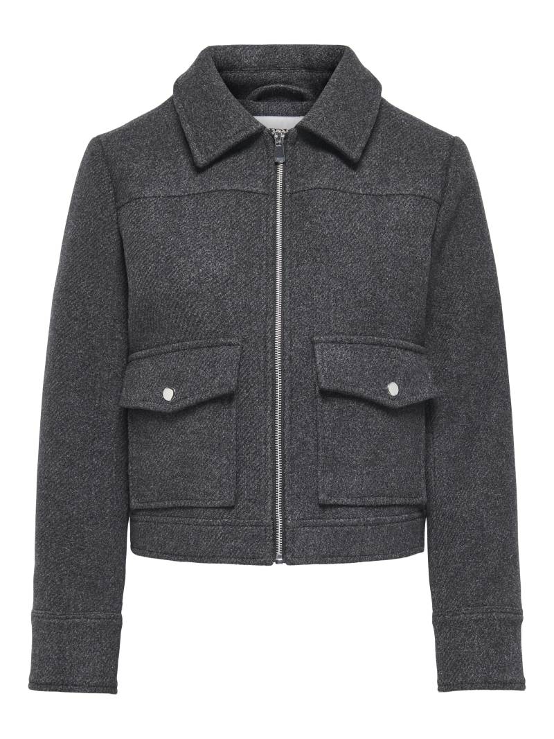 JDY - JDYNELLY SHORT ZIP JACKET OTW HAB black - Gr. - XXL von JDY