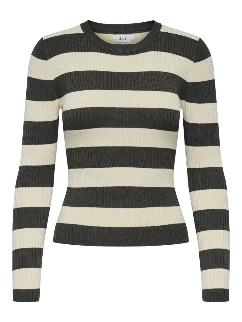 JDY - JDYPLUM L/S O-NECK PULLOVER KNT NOOS black olive - Gr. - L von JDY