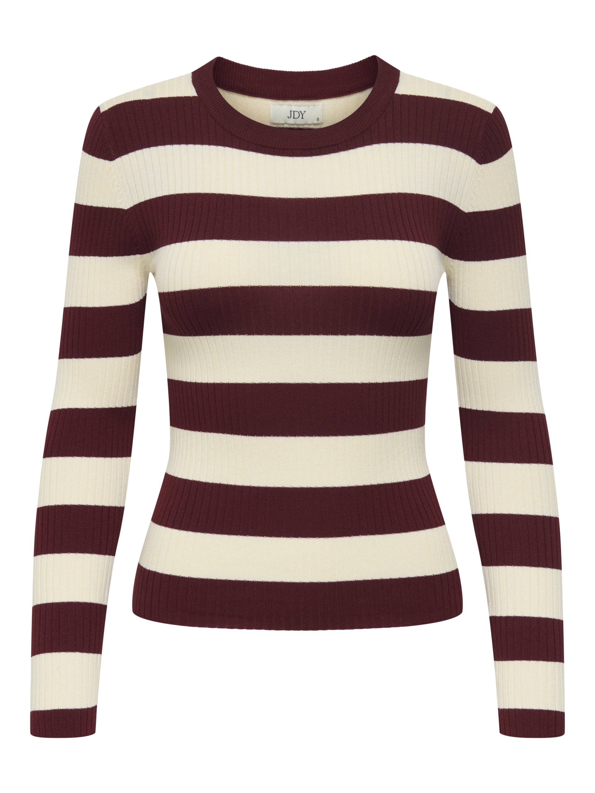 JDY - JDYPLUM L/S O-NECK PULLOVER KNT NOOS cabernet - Gr. - M von JDY