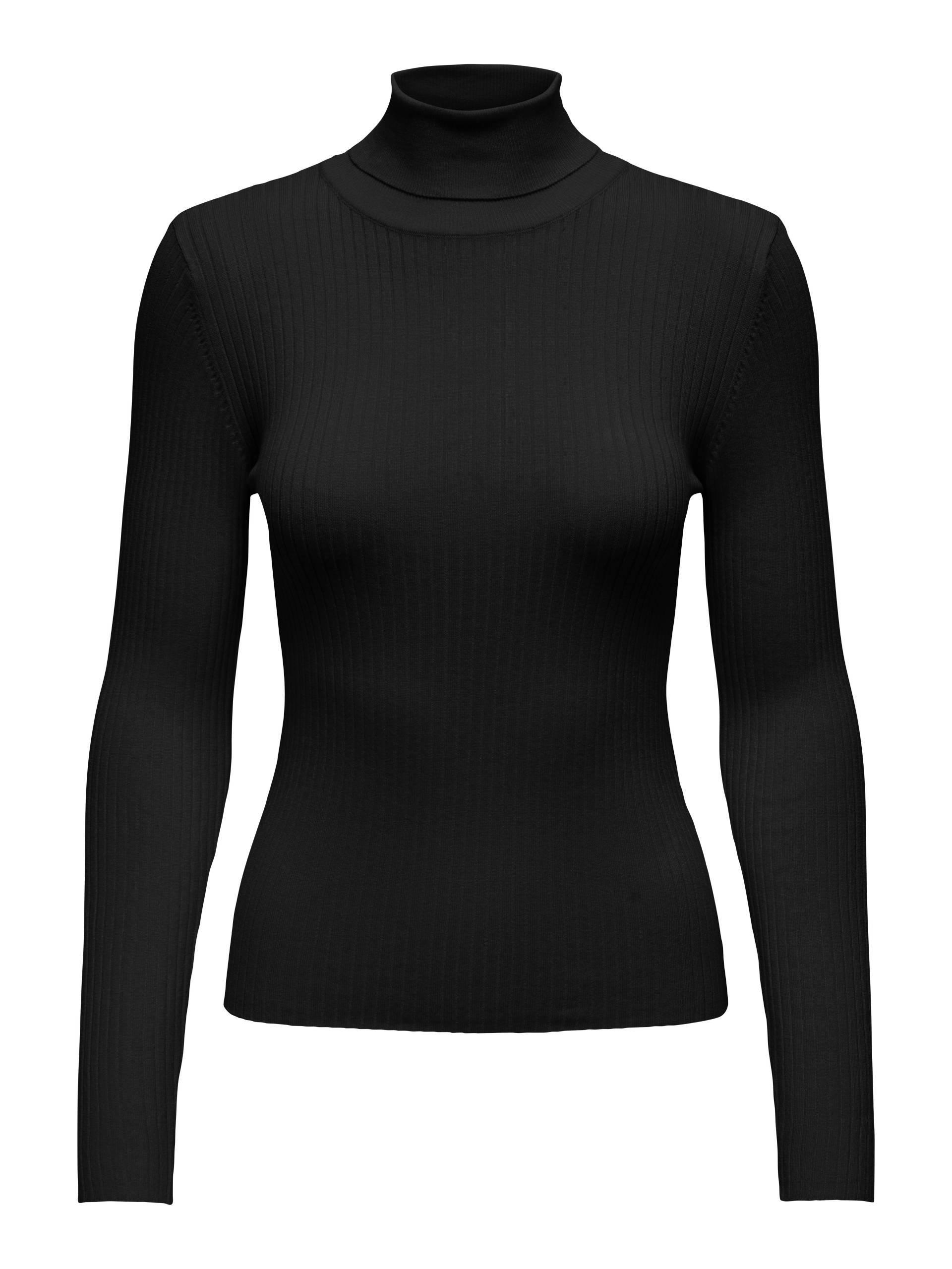 JDY - JDYPLUM L/S ROLL NECK PULLOVER KNT black - Gr. - S von JDY