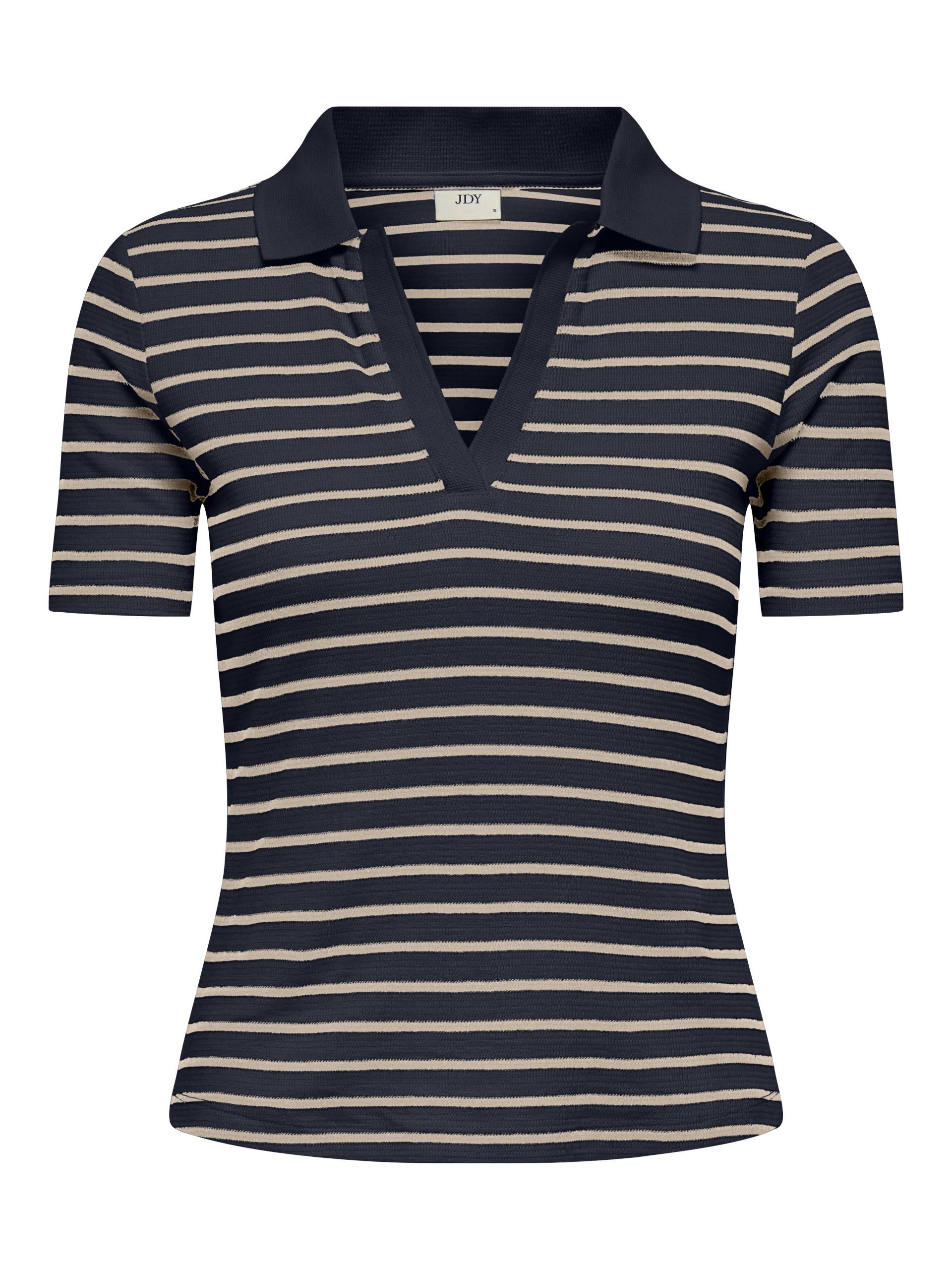 JDY - JDYROMA S/S POLO TOP JRS DIA sky captain - Gr. - XL von JDY