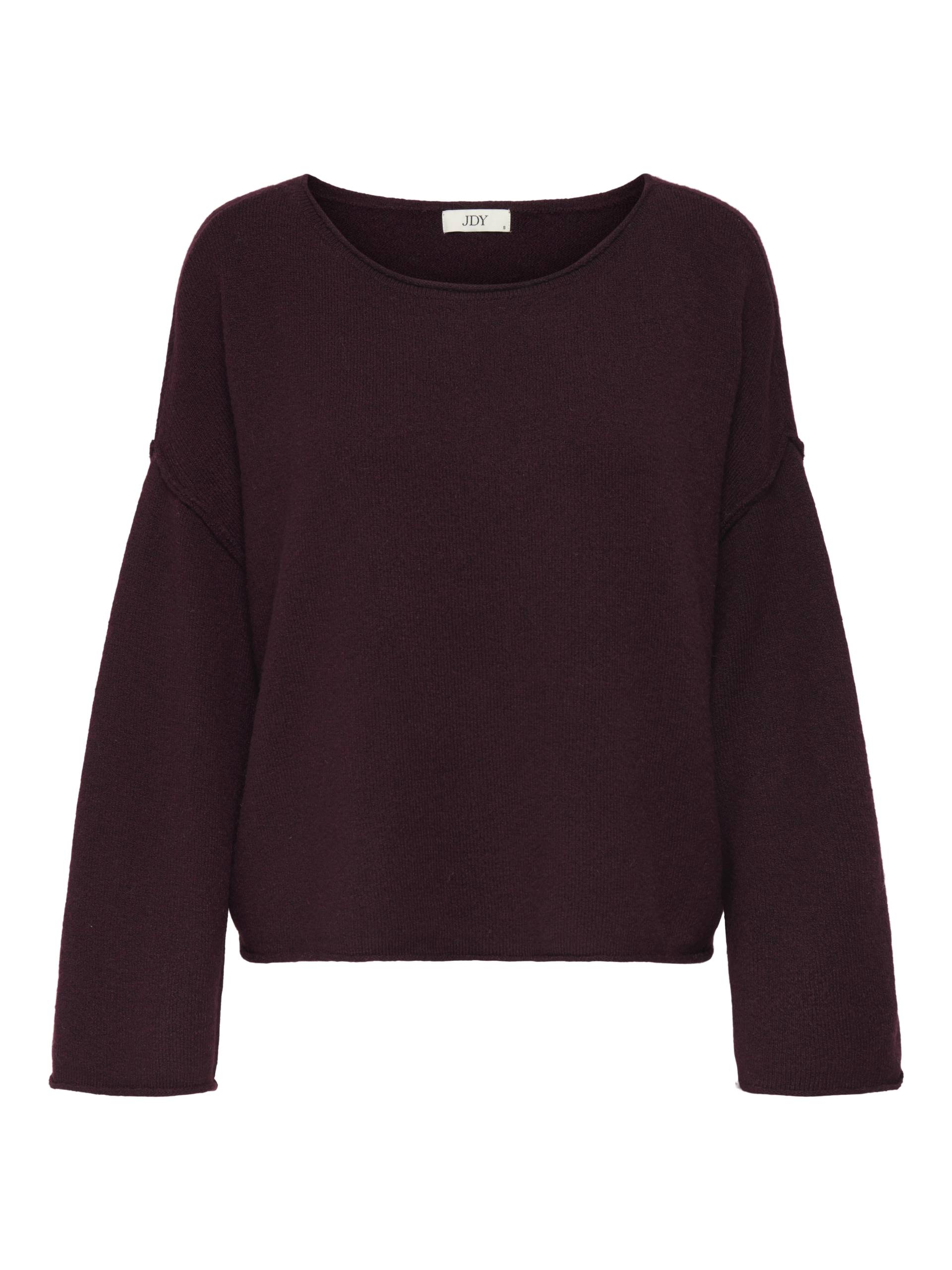 JDY - JDYRUE LIFE L/S BOAT NECK PULL KNT NOOS maroon banner - Gr. - M von JDY