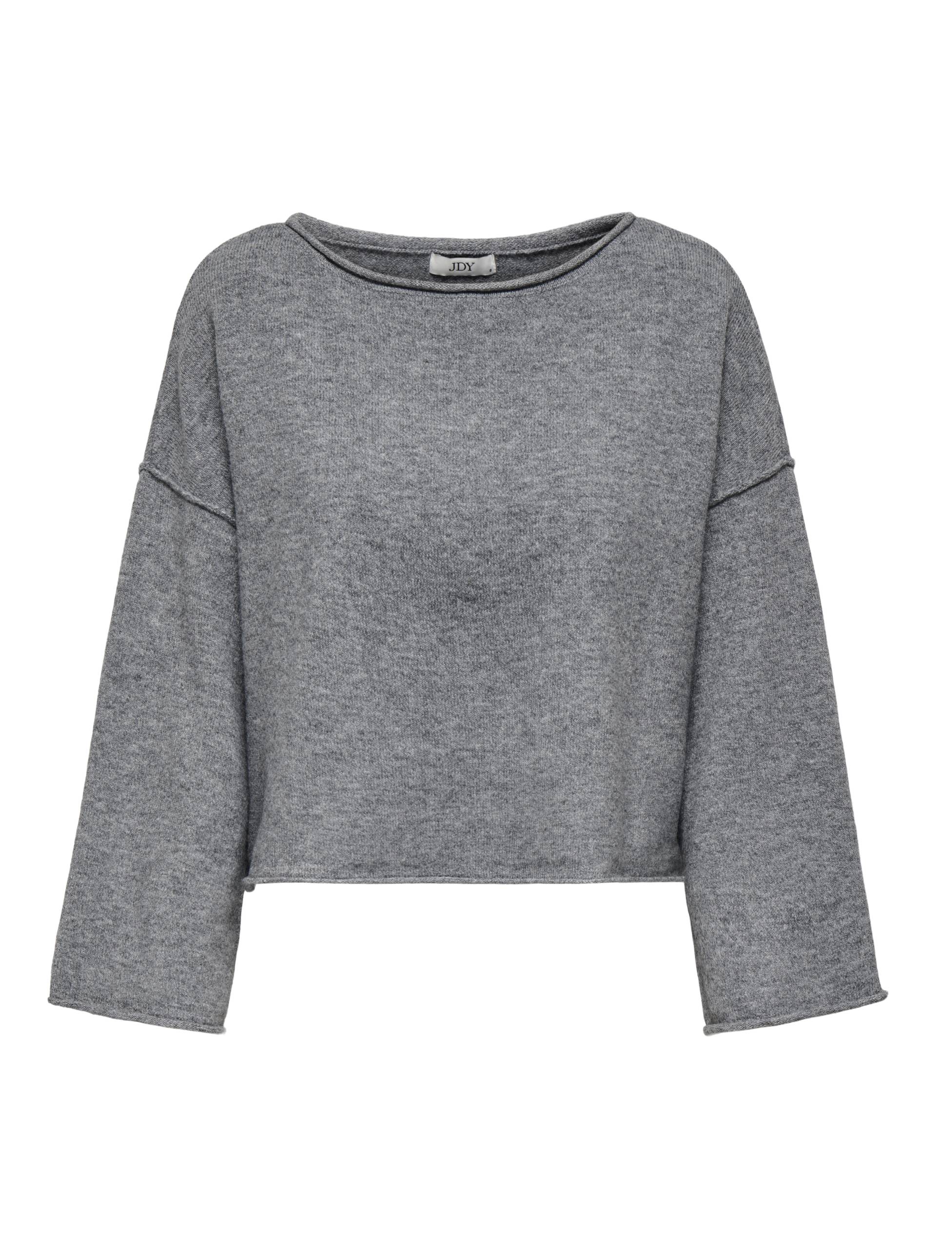 JDY - JDYRUE LIFE L/S BOAT NECK PULL KNT NOOS medium grey melange - Gr. - L von JDY