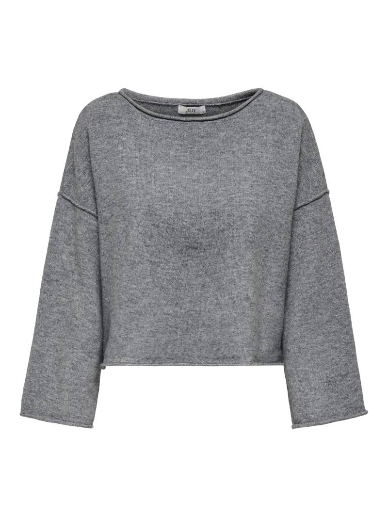 JDY - JDYRUE LIFE L/S BOAT NECK PULL KNT NOOS medium grey melange - Gr. - L von JDY
