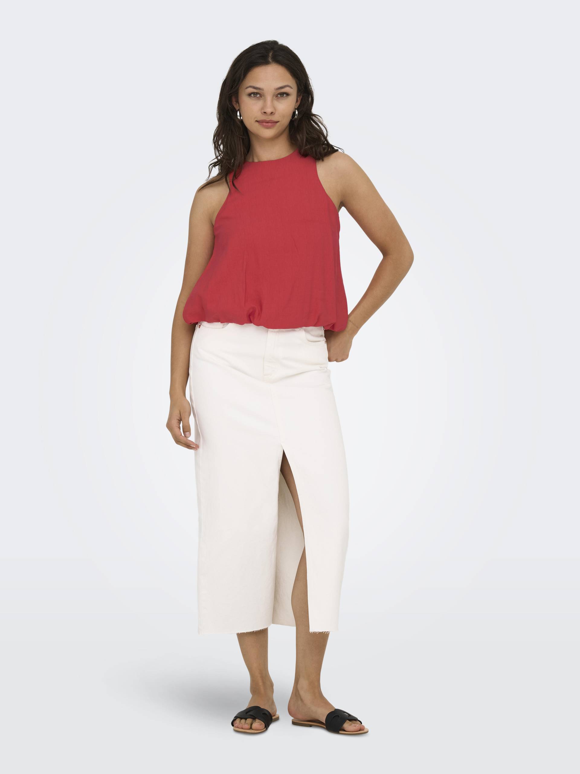 JDY - JDYSILAS S/L BUBBLEHEM TOP WVN mars red - Gr. - M von JDY