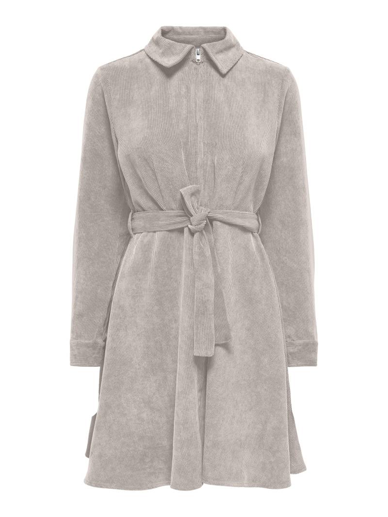 JDY - JDYULLA OHIO L/S DRESS WVN DIA pumice stone - Gr. - S von JDY