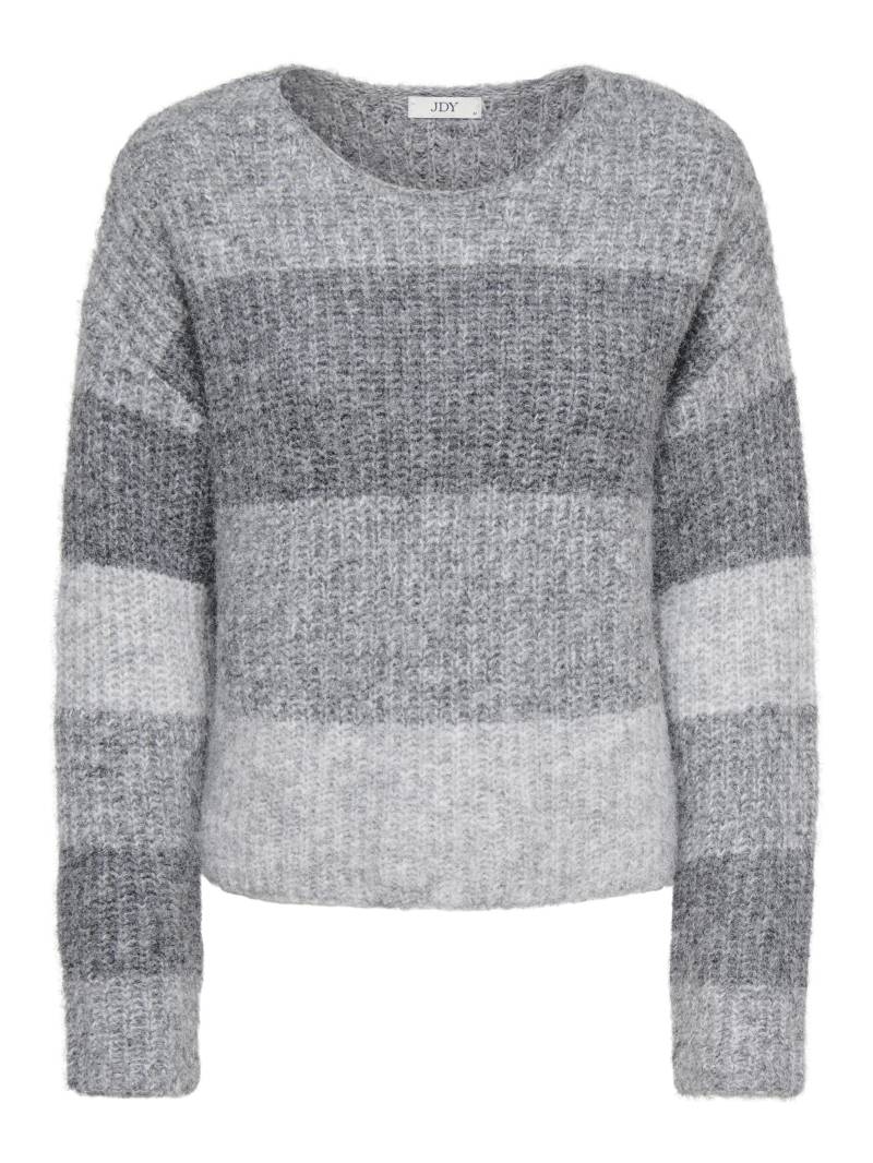 JDY - JDYVERONICA L/S O-NECK PULLOVER KNT dark grey melange - Gr. - XL von JDY