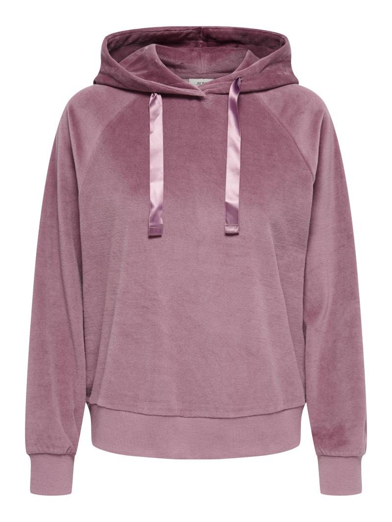 JDY - JDYVIDA L/S VELVET HOODIE TOP JRS DIA rose brown - Gr. - M von JDY