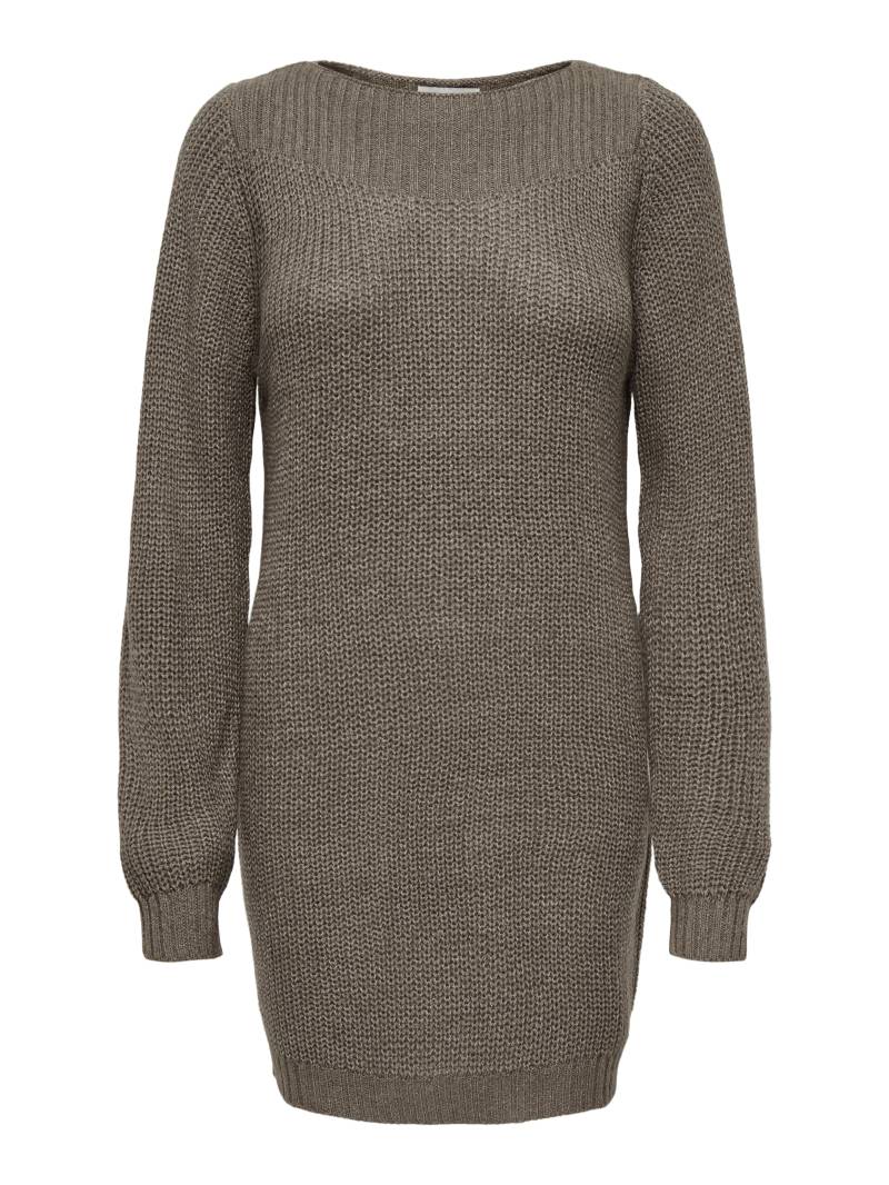 JDY - JDYWHITNEY MEGAN L/S BOAT DRESS KNT NOOS walnut - Gr. - XL von JDY