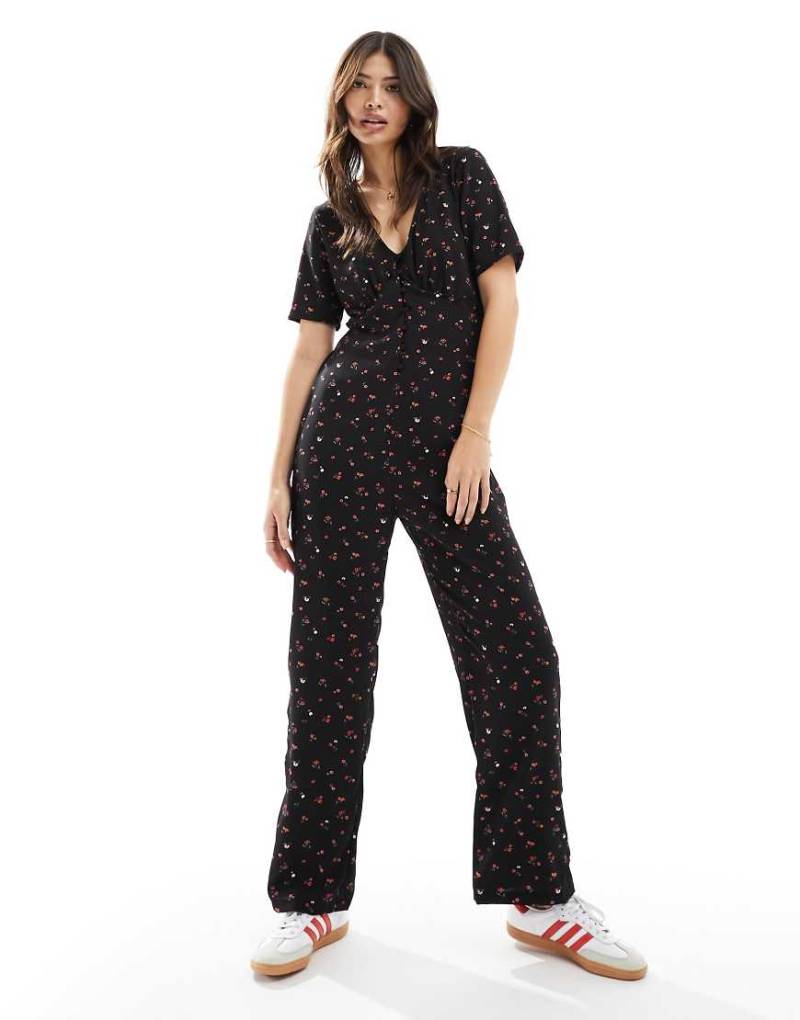 JDY - Jumpsuit mit Blumen-Print und weitem Bein-Bunt von JDY